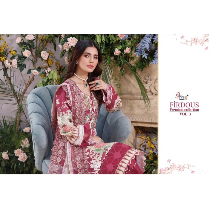 Shree Fabs Firdous Premium Vol 3 Pure Cotton Pakistani Salwar Suits